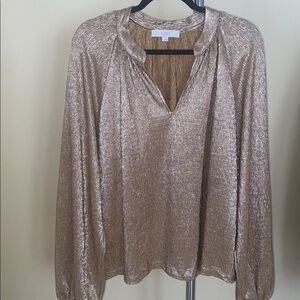 LOFT Shimmering Gold Blouse